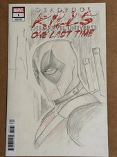 Deadpool Kills One Last Time 1 TIAGO de SILVA DEADPOOL SKETCH with COA comic cover