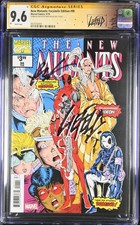 SS New Mutants 98 Facsimile SIGNED Rob Liefeld Sketch + Deadpool 546 Pop comic cover