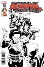 Deadpool #18 Marvel Comics 2016 Rafael Albuquerque B&W Sketch Variant Cover comic cover