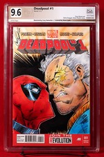 DEADPOOL vs. CABLE #1 PGX 9.6 + Orignal Sketch CORY HAMSHER colors STEVE LYDIC comic cover