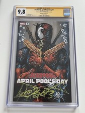 Deadpool April Pool's Day #1 Johnny Desjardins Sign & Sketch Top Pop 1/1 comic cover