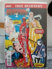 Deadpool #1 Liefeld Near + New Mutants 98 Never Read True Believers Variant comic cover