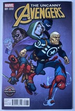 Uncanny Avengers #1 GameStop Exclusive Variant Edition Deadpool (Marvel 2015) comic cover