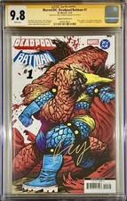 Deadpool/Batman #1 - CGC SS 9.8 Signed Daniel Warren Johnson, Thing NYCC Variant comic cover