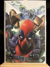 Wade Wilson Deadpool #1 Suayan BTC Gold Member Whiteout Virgin Variant 249/500 comic cover