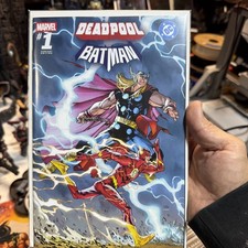 DEADPOOL / BATMAN #1 HUMBERTO RAMOS NYCC VARIANT in hand comic cover