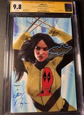 X-MEN #1 CGC SS 9.8 Signed 2x MIKE MAYHEW Gerry Duggan Remarked Deadpool VIRGIN comic cover