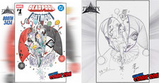 Deadpool Batman #1 Trade / Sketch SET by Peach Momoko NYCC 2025 LE 1500 /700 comic cover