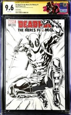 CGC SS Deadpool Mercs for Money #1 OA Sketch Cover by Brian Atkins comic cover