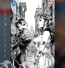 BATMAN / DEADPOOL #1 PANOSIAN ELEKTRA CATWOMAN SKETCH VIRGIN VARIANT PRE 11/19 comic cover