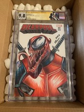 Deadpool #1 Comic Sketch Cover Venompool Art Sketched By Aurelio Rigoni comic cover