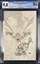 Deadpool/Batman #1 Greg Capullo 1:200 Incentive B&W Sketch Cover Graded comic cover