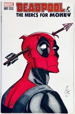 Deadpool & Mercs for Money 1 - Blank Sketch Variant w/Original Art by Sobo + COA comic cover