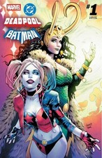 DEADPOOL BATMAN 1 GREG LAND EXCLUSIVE VARIANT 2025 HARLEY QUINN comic cover