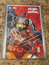 Batman / Deadpool #1 Dubai Exclusive Clay Mann Variant Signed with Remarked comic cover
