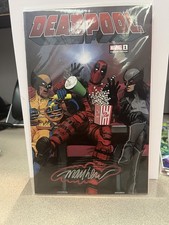 Deadpool 1 Variant Mike Mathew signed with coa comic cover