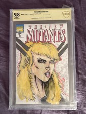 The New Mutants 98 Facsimile Blank Variant Witnessed Signed John Davies comic cover