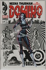DOMINO 1 C VARIANT DEADPOOL EXCLUSIVE J SCOTT CAMPBELL 9.8 SOLD OUT MARVEL comic cover