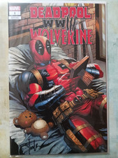 DEADPOOL & WOLVERINE WWIII #1 Tyler Kirkham Exclusive Variant Signed w/ COA comic cover