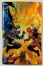 BATMAN DEADPOOL #1 Signed By Dan Mora Foil Virgin Cover W/ CoA 2025 comic cover