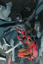 MARVEL/DC: DEADPOOL/BATMAN #1 ESAD RIBIC RATIO VIRGIN 3RD PRINTING VARIANT comic cover