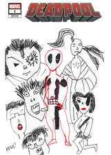 DEADPOOL #1 KRIS "KT" TABAR (NEW MUTANTS 98) BROCCOLI HANDS FULL CUSTOM SKETCH comic cover