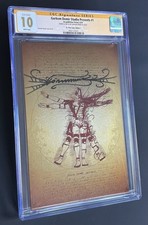 Gorkem Demir #1 Deadpool Venomized Metal 5 CGC 10 SS TOP POP Signed Sketch comic cover