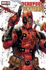 DEADPOOL WOLVERINE #1 KIRKHAM BATTLE DAMAGE MEGACON VIRGIN VARIANT comic cover