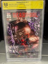 Deadpool Nerdy 30 #1 (2021) Crain Exclusive Variant Signed comic cover