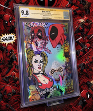 ️BLANK SLATE #1 CGC SS 9.8 — 4 SIGS + 4 SKETCHES — DEADPOOL/Kyle Willis — 1/1 comic cover