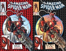 AMAZING SPIDER-MAN #39 ALAN QUAH DEADPOOL #300 VARIANT-A & B SET LE 600 W/ COA comic cover