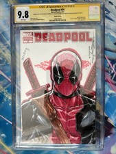 Deadpool #50 Blank Signed & Sketch Adelso Corona Colored Edgar Delgado comic cover