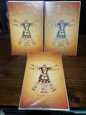 Gorkem Demir Sketch Book Vitruvian Deadpool Trade Cover Embossed. Gold,Silver, comic cover