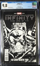 Infinity #1 White Pages Mark Brooks B&W Deadpool Sketch Cover comic cover