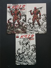 Deadpool Kills the Marvel Universe #1 Tyler Kirkham Trade, Sketch, & Virgin Set comic cover