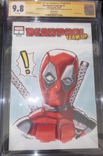 Original Color Sketch on Deadpool Team Up Blank by Chris Hoffman In comic cover