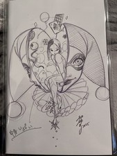 DEADPOOL/BATMAN #1 Peach Momoko Sketch Virgin Variant NYCC 2025 Trinity + comic cover