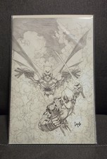 MARVEL/DC Deadpool/Batman #1 1:200 Greg Capullo Virgin Sketch Variant + comic cover