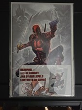 DEADPOOL #1 2019 ROB LIEFELD VIRGIN VARIANT W/ NUMBERED COA IN STOCK NOW comic cover