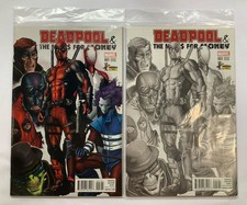 Deadpool The Mercs For Money #1 & #1 Sketch Polybagged Wizard World Horn Variant comic cover