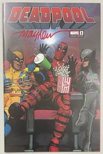 Deadpool #1 Trade Variant Exclusive Mike Mayhew Signed COA comic cover