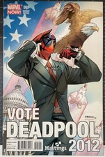 Deadpool #1 STORE EXCLUSIVE Variant - Vote Deadpool 2012 Hastings Barberi comic cover