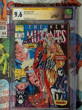 New Mutants 98 Signed And Sketched Rob Liefeld 1st Deadpool comic cover
