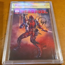 Deadpool #1 Cover A Variant 2018 Signed & Sketch by Marat Mychaels comic cover