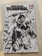 Wade Wilson Deadpool #1 Black & White ComicsPro Variant IDW 2026 comic cover