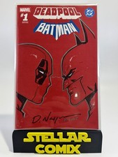 DC DeadPool Batman sketch of DeadPool and Batman NYCC 2025 by David Nakayama COA comic cover