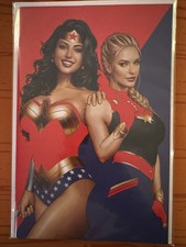 DEADPOOL BATMAN 1 JTC WONDER WOMAN CAPTAIN MARVEL VIRGIN NEGATIVE SPACE VARIANT comic cover