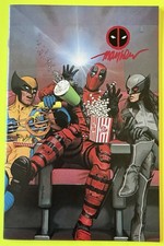 DEADPOOL #1 MAYHEW SIGNED DEADPOOL MASK SKETCH SIGNATURE REMARQUE COA comic cover