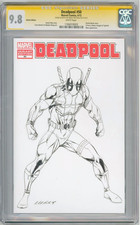 DEADPOOL #50 BLANK SIGNATURE SERIES SIGNED MARAT MYCHAELS SKETCH MARVEL comic cover