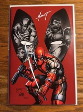 Deadpool Team-Up 1 Marat Mychaels signed variant with COA comic cover